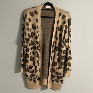 Pink Lily Leopard cardigan
